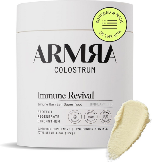 ARMRA Colostrum Powder| Gut Health & Bloating | Skin & Hair | Immunity | Keto, Gluten & Fat-Free | 120 Servings