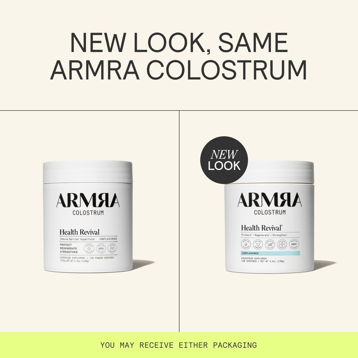 ARMRA Colostrum Powder| Gut Health & Bloating | Skin & Hair | Immunity | Keto, Gluten & Fat-Free | 120 Servings