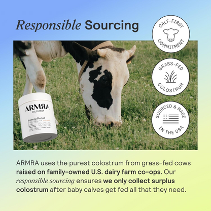 ARMRA Colostrum Powder| Gut Health & Bloating | Skin & Hair | Immunity | Keto, Gluten & Fat-Free | 120 Servings